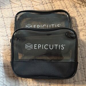 Epicutis Black Transparent Travel Pouch Set